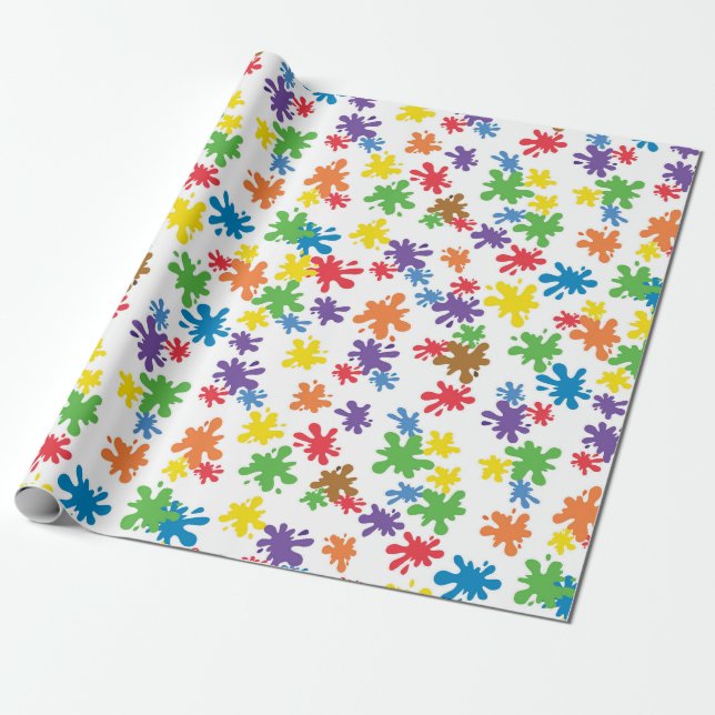 Paint Splatter  Wrapping Paper (Unrolled)