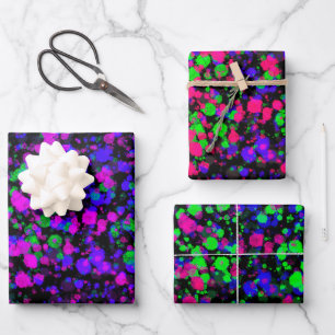 Paint Splatter Wrapping Paper Sheet