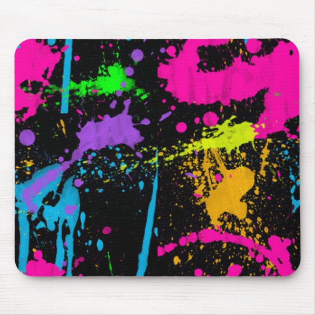 Paint Splatters Mouse Pad (Front)