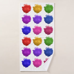 Paint spots bath towel