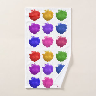 Paint spots hand towel