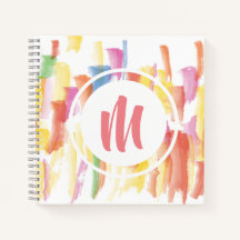 Paint Stained Monogram Sketchbook