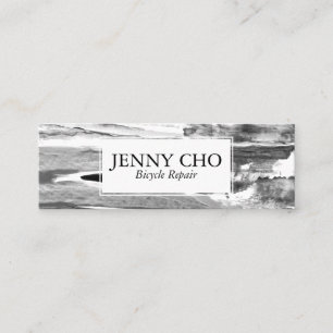 Paint stripe hand painted texture minimalist mini business card