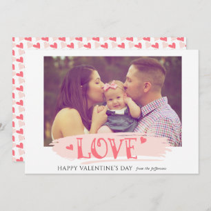 Paint Stroke Love Valentines Day Photo Card