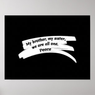 Paint Stroke Wipe Peace Message Poster