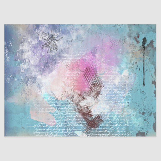 Paint Strokes Abstract Decoupage Background Tissue Paper (Front)