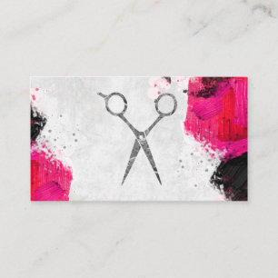 Paint Strokes Artistic Salon Scissors Appointment Card