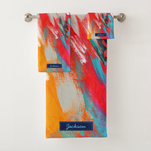 PAINT STROKES BATH TOWEL SET (Insitu)