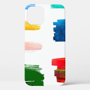 Paint strokes blobs glitter splat iPhone 12 case