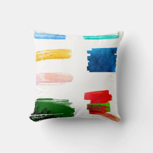 Paint strokes blobs glitter splat cushion