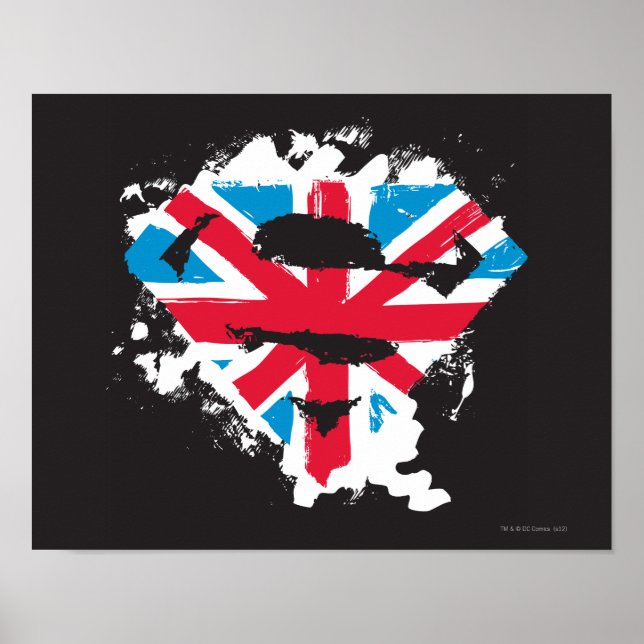 Paint Strokes British S-Shield Poster (Front)
