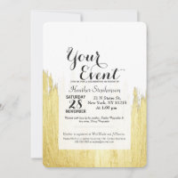 Paint Strokes in Faux Gold