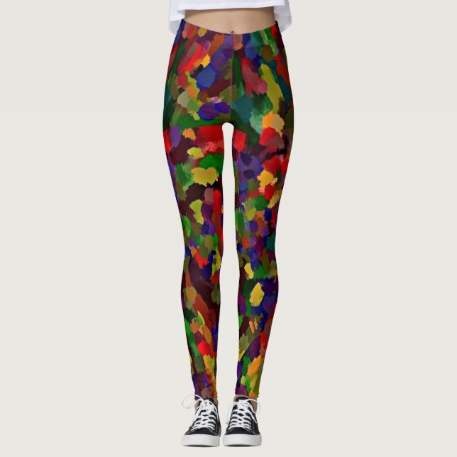 Paint Strokes Leggings (Front)