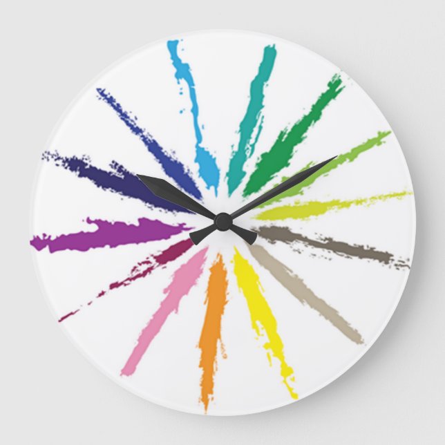 Paint Strokes Wall Clock (Front)