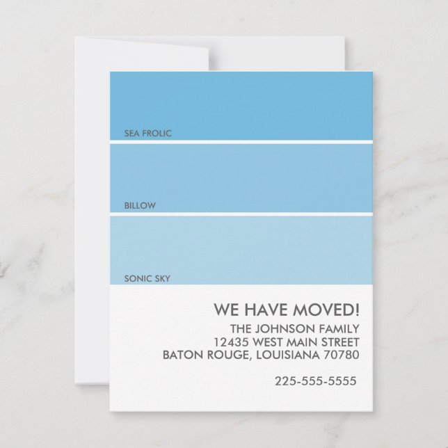 Paint Swatch Moving Announcement (Front)