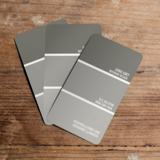 Paint Swatch | Warm Grey Paint Chips | Painter Business Card