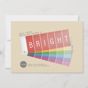 Paint Swatches Corporate/Business Merry & Bright Holiday Card