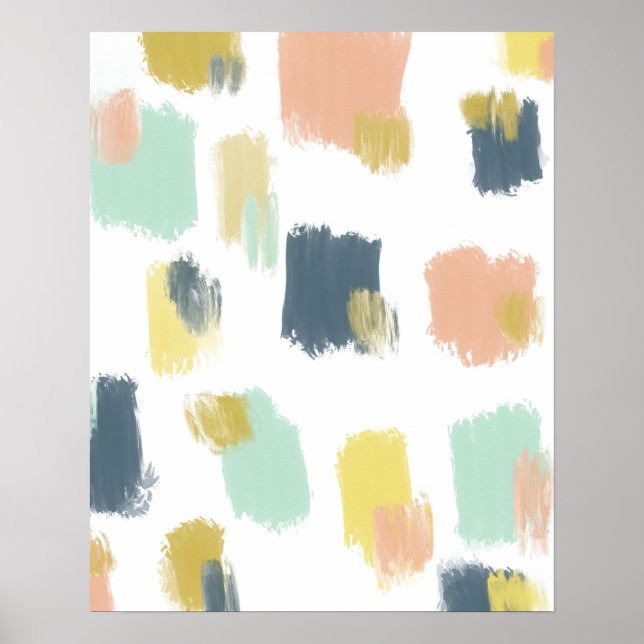 Paint Swatches in Pastel Earth Tones Poster (Front)
