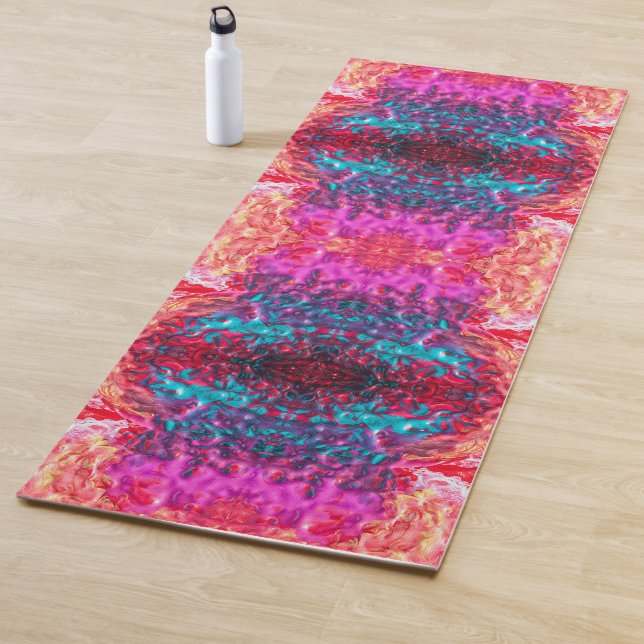 Paint swirl art yoga mat (In Situ)