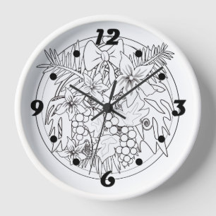 Paint the picture yourself a tropical pattern clock