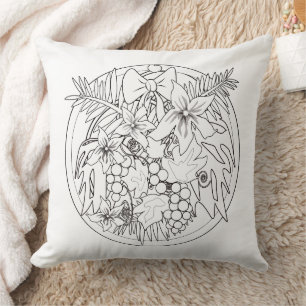 Paint the picture yourself a tropical pattern cushion