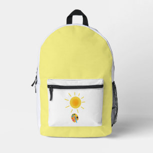 paint the sun printed backpack