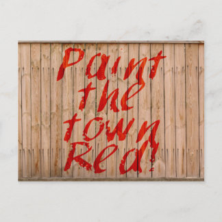 Paint The Town Red Postcard