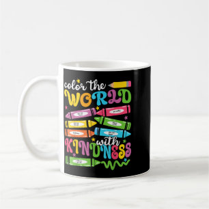 Paint The World Kind Crayon Happy Back To School Coffee Mug