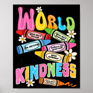 Paint The World Kind Positive Art Gift For Kids Poster