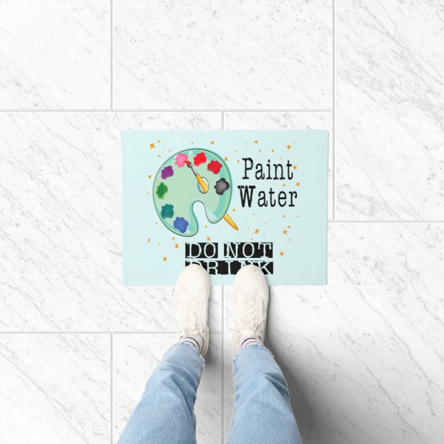 Paint Water Do Not Drink Doormat (Indoor)