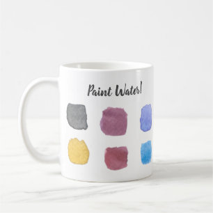 Paint Water Watercolor Artist Name Monogram Coffee Mug