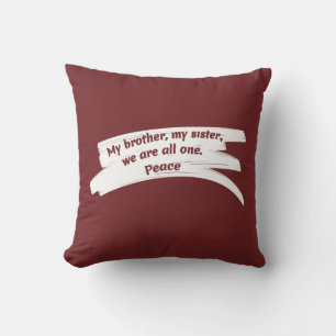 Paint Wipe Peace Message Cushion