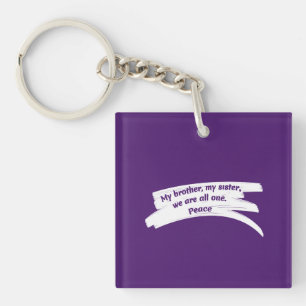 Paint Wipe Peace Message Key Ring