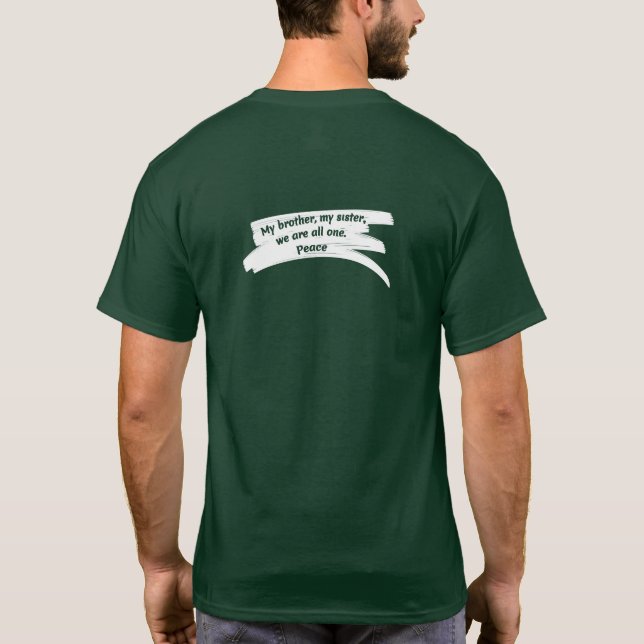 Paint Wipe Peace Message T-Shirt (Back)