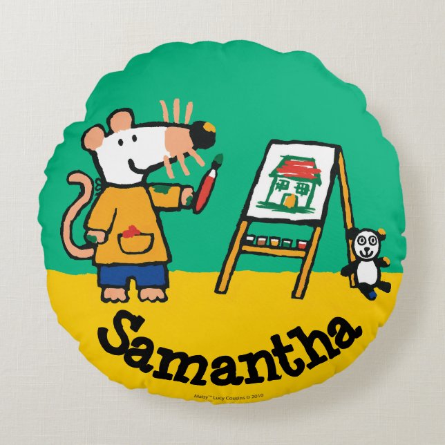 Paint with Maisy! Round Cushion (Front)