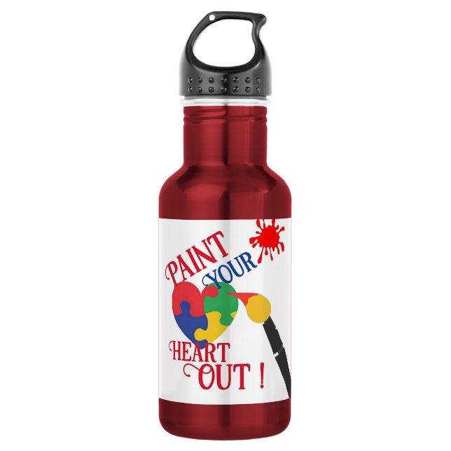 Paint Your Heart Out, Water Bottle (Front)