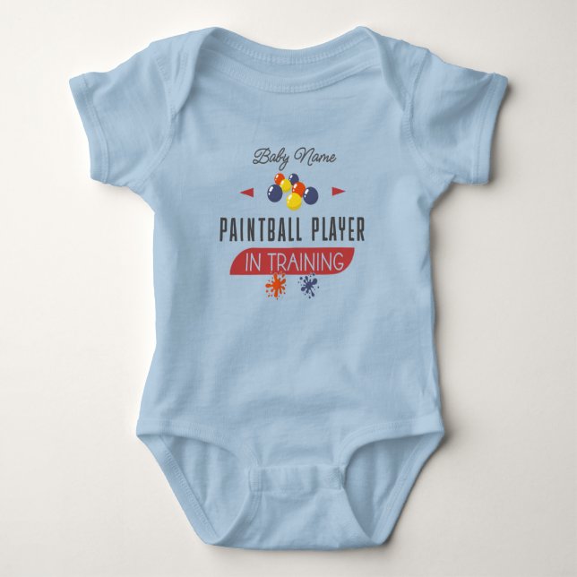 Paintball Baby Name Player in Training Paintball Bodysuit (Front)
