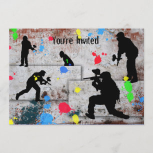 Paintball Battle Invitation