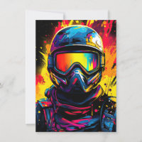 Paintball Birthday Party Invite Digital or Print