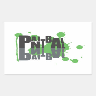 Paintball black on green logo sticker