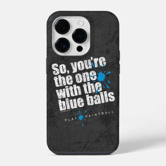Paintball Blue Balls iPhone Case (Back)