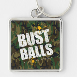 Paintball Bust Balls (camo) Key Ring