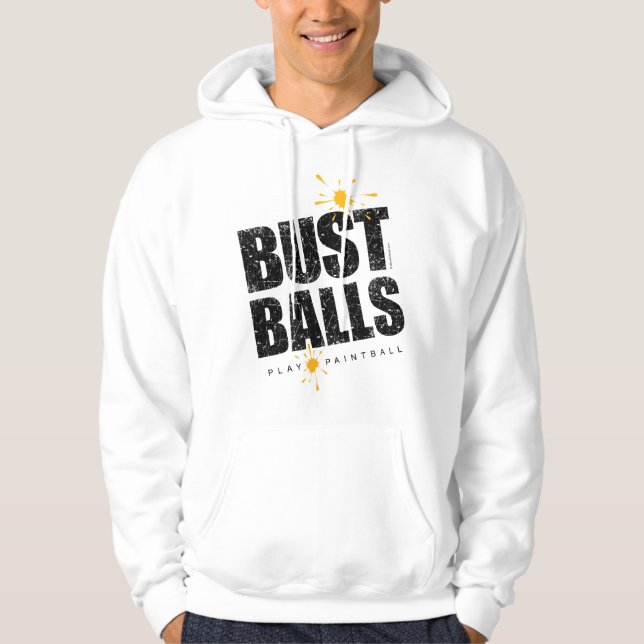 Paintball Bust Balls Hoodie (Front)