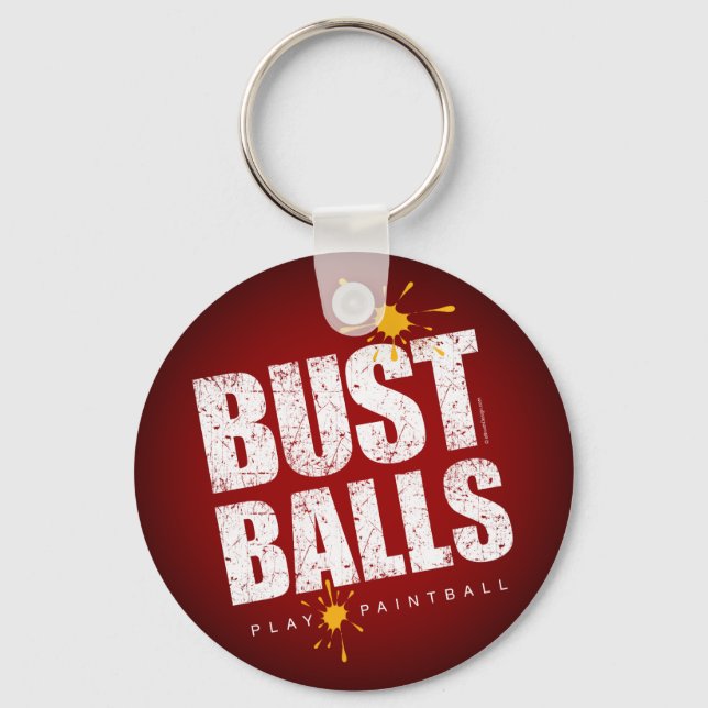 Paintball Bust Balls Key Ring (Front)