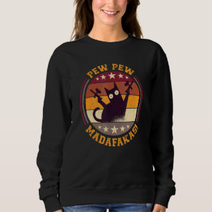 Paintball Cat Pew Pew Madafakas Crazy Cat  Paintba Sweatshirt