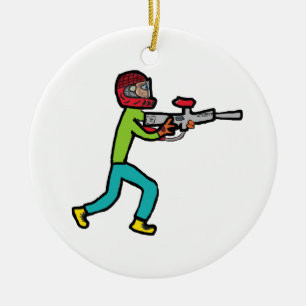 Paintball Ceramic Ornament