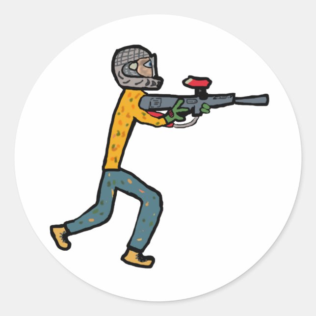 Paintball Classic Round Sticker (Front)