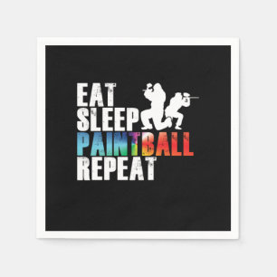 Paintball Colour Splats Paintball Player Gift Napkin