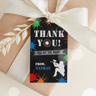 Paintball Favour Tags, Paintball Thank You Tags
