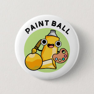 Paintball Funny Paint Pun 6 Cm Round Badge